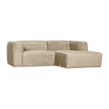 WOOOD Bean Chaise Longue Bank Rechts - Structure Velvet - Buttermilk