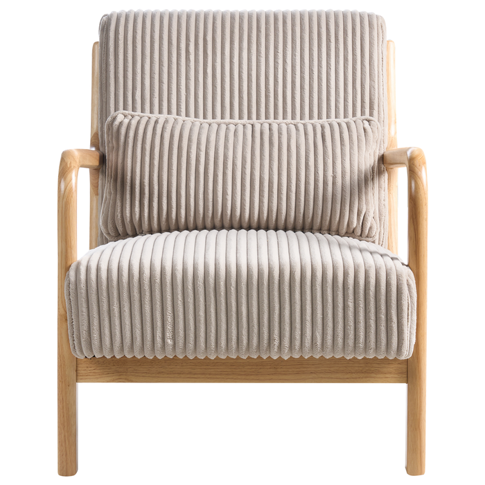 Beliani - SORSELE - Bureaustoel - Beige - Corduroy