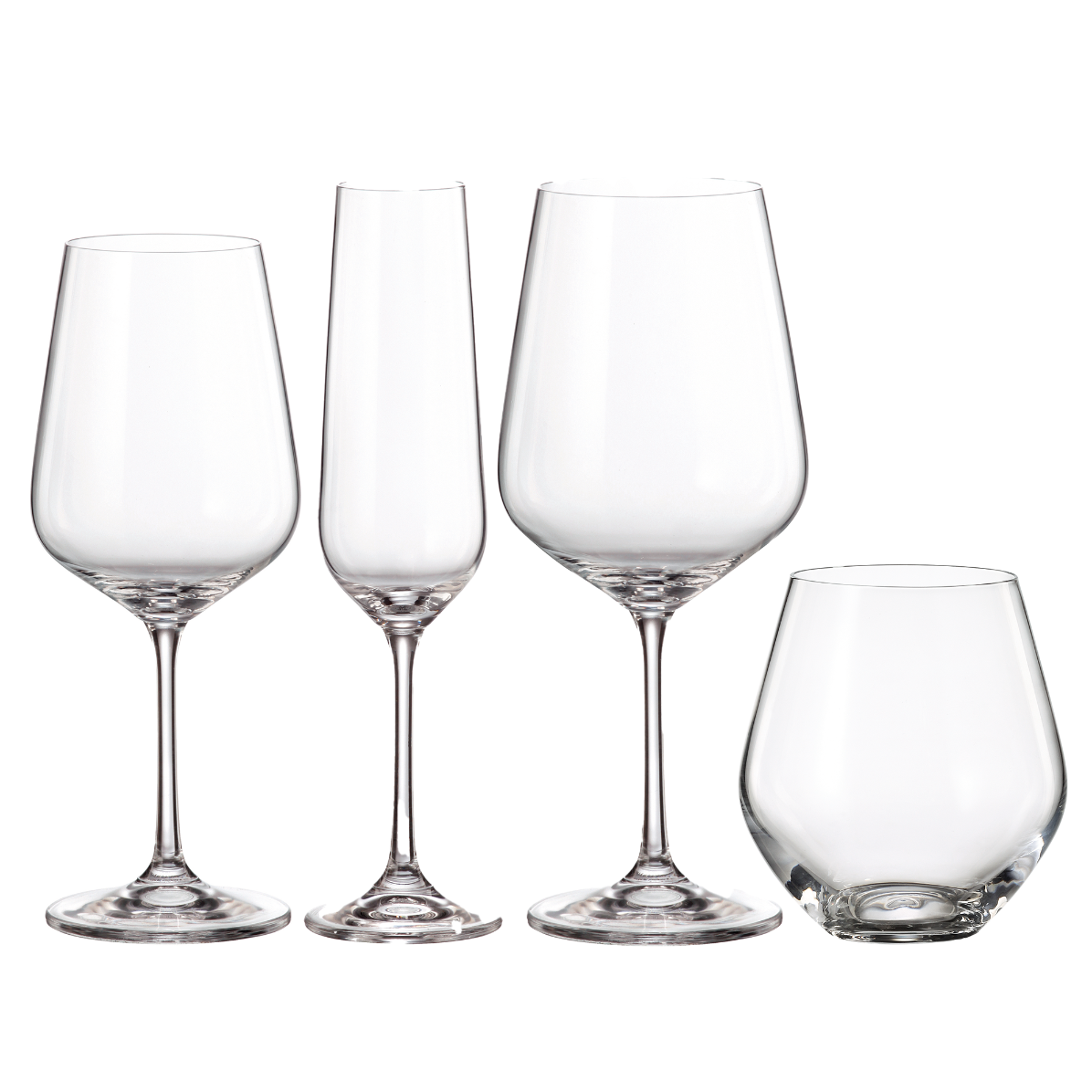 Bohemia Tori glazenset – 24-delig – kristalglas