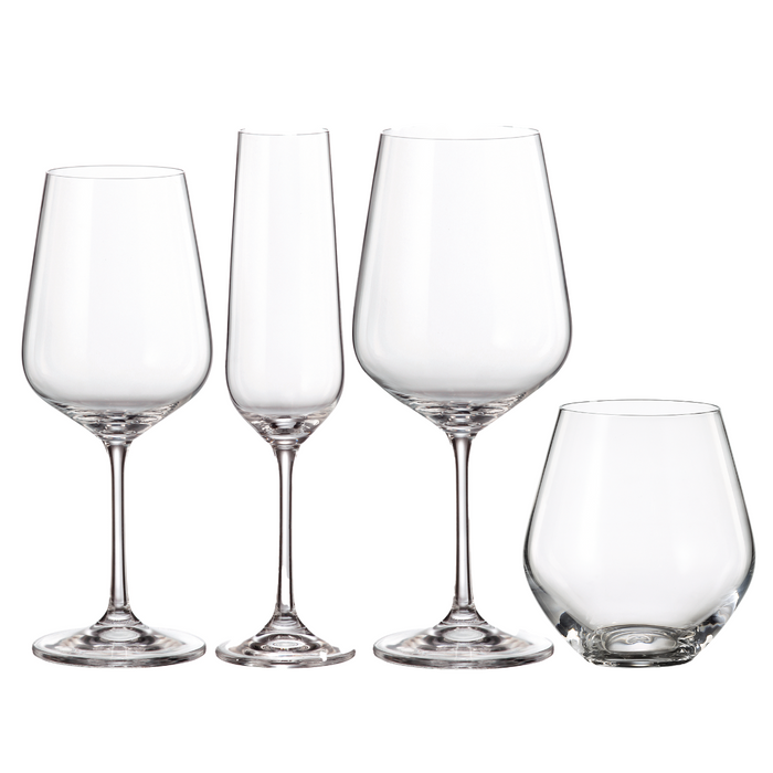 Bohemia Tori glazenset – 24-delig – kristalglas