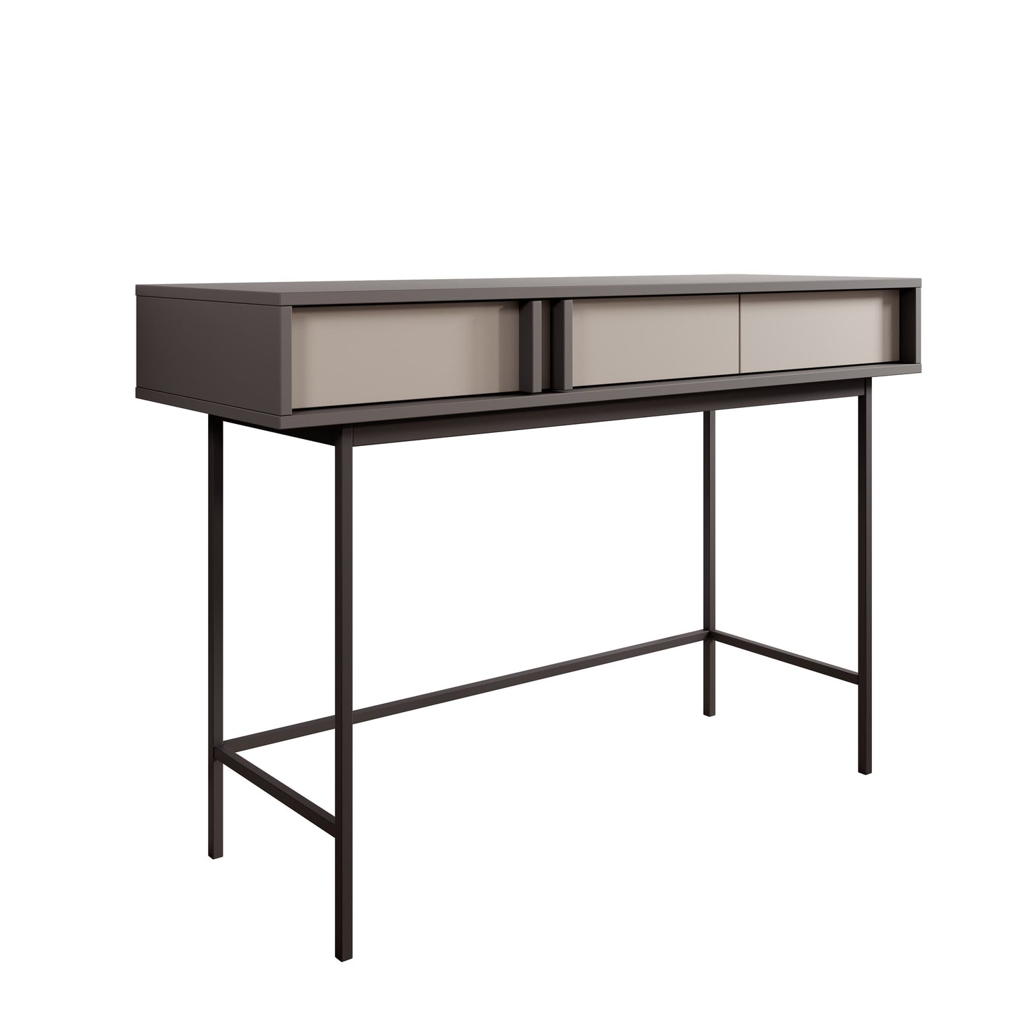 Meubella - Antigo - Kaptafel - Beige|Antraciet - 123x43x83 cm