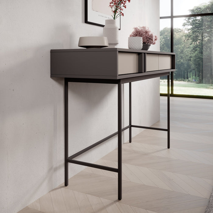 Meubella - Antigo - Kaptafel - Beige|Antraciet - 123x43x83 cm