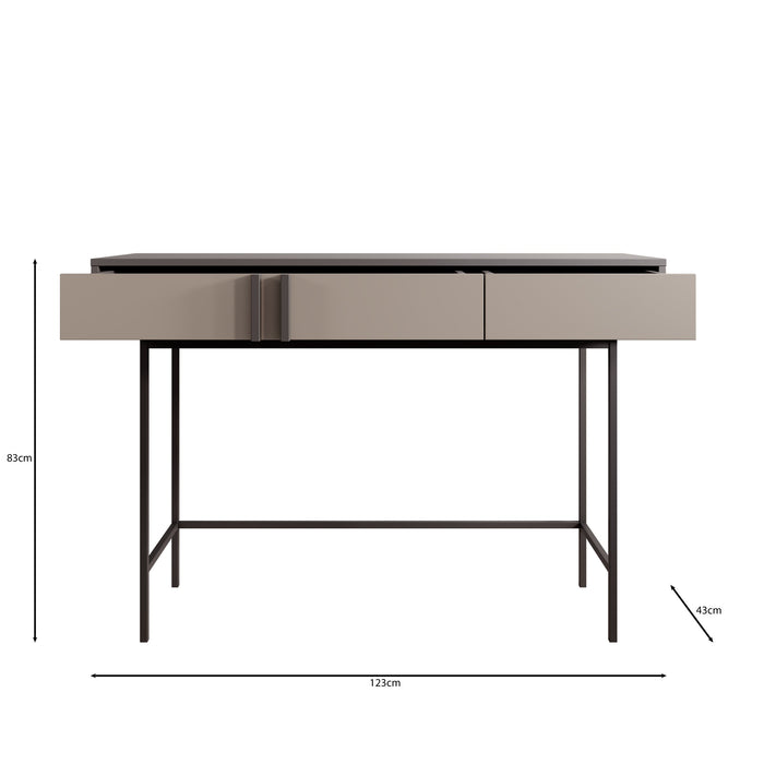 Meubella - Antigo - Kaptafel - Beige|Antraciet - 123x43x83 cm