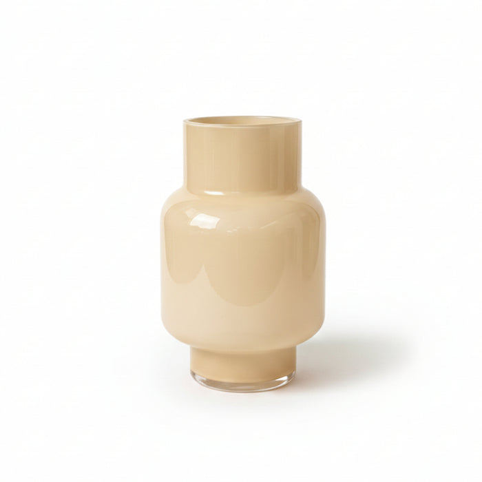 Vaas Pien - Beige|Bruin - Glas - 19x31x19cm (BxHxD)