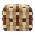 POLSPOTTEN Braided Poef Beige - M