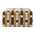POLSPOTTEN Braided Poef Beige - L