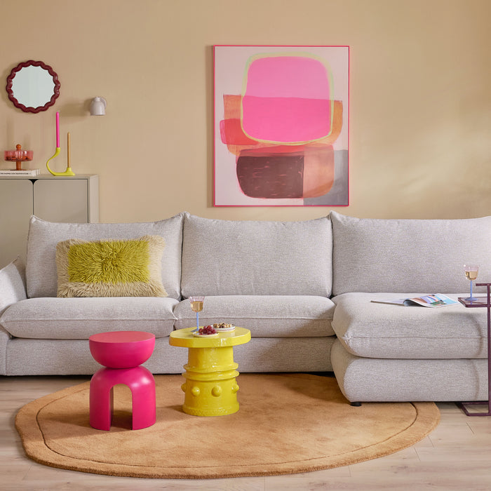 by fonQ Tovy Hoekbank met Chaise Longue Rechts - Naturel Melange