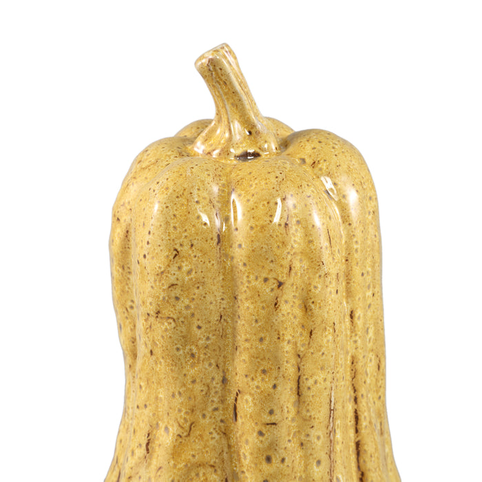 PTMD Julija Yellow Ceramic Pumpkin Shaped Statue High