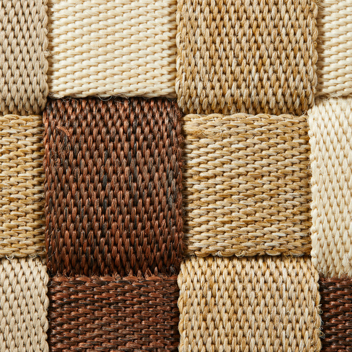 POLSPOTTEN Braided Poef Beige - L