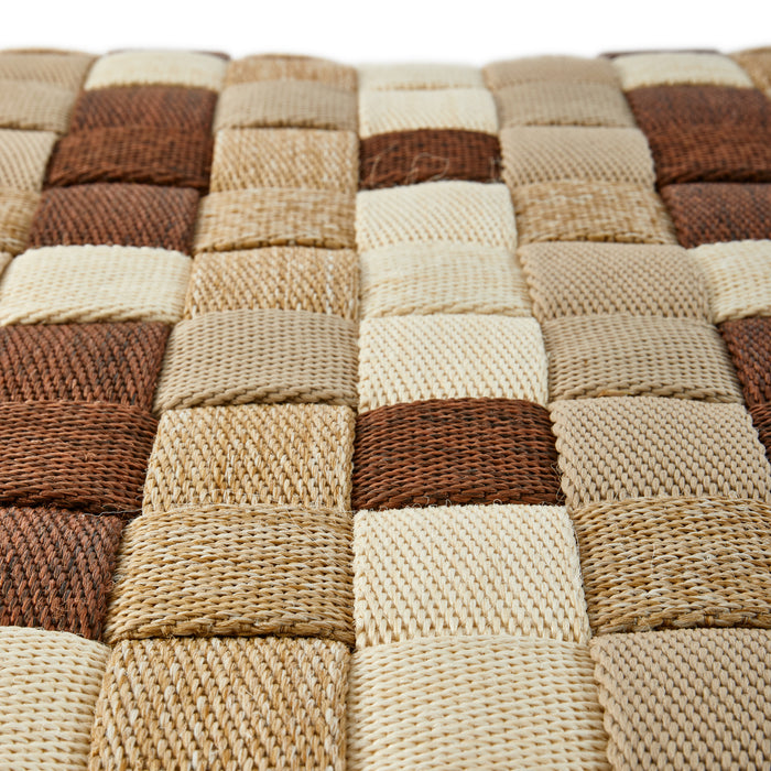 POLSPOTTEN Braided Poef Beige - L