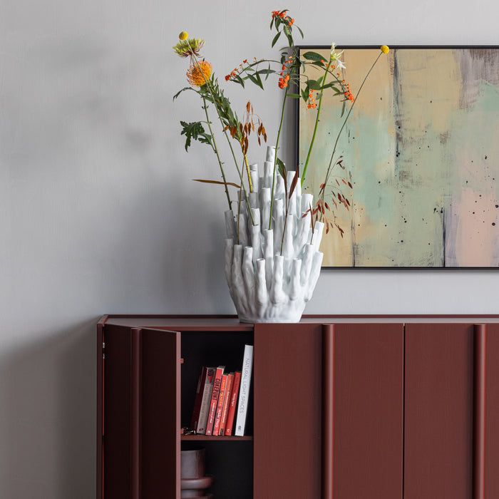 WOOOD x fonQ Basu Dressoir Grenenhout B 200 cm - Bordeauxrood