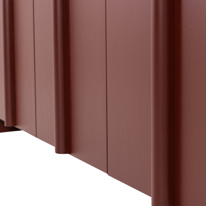 WOOOD x fonQ Basu Tv-meubel Grenenhout B 200 cm - Bordeauxrood