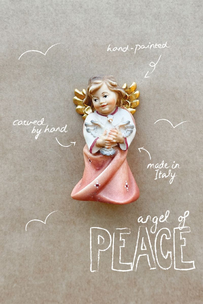 Sissy-Boy Roze houten kerstengel