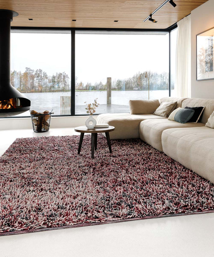 Nordic Weavers Hoogpolig vloerkleed wol - Aurelia paars - 240x340 cm