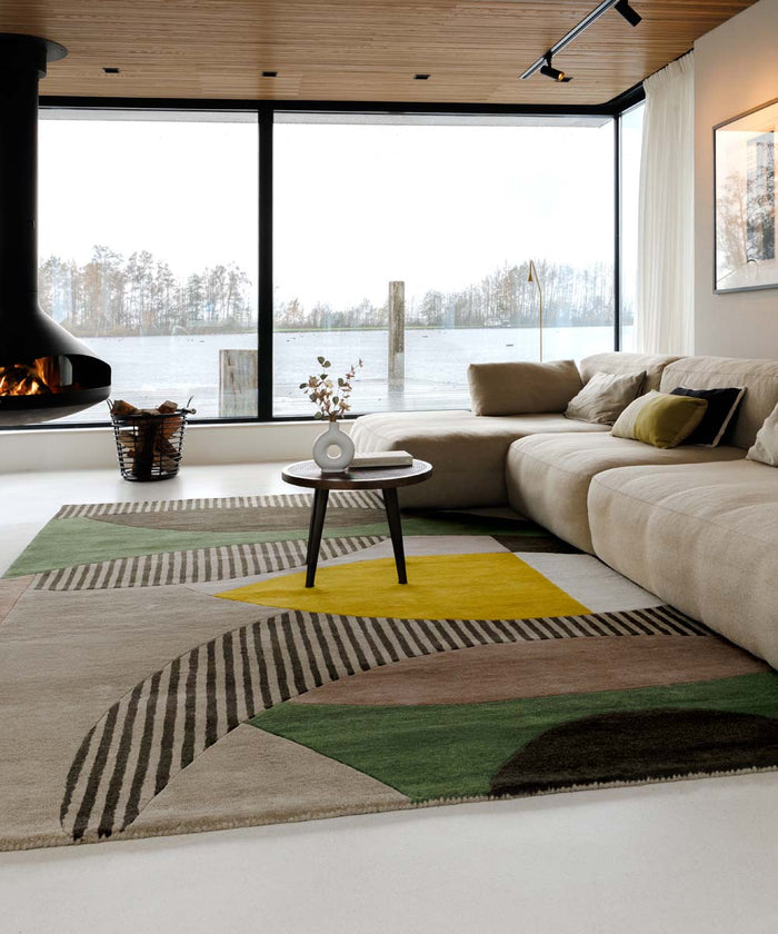 Nordic Weavers Retro vloerkleed - Skulptur Eye groen - 240x340 cm