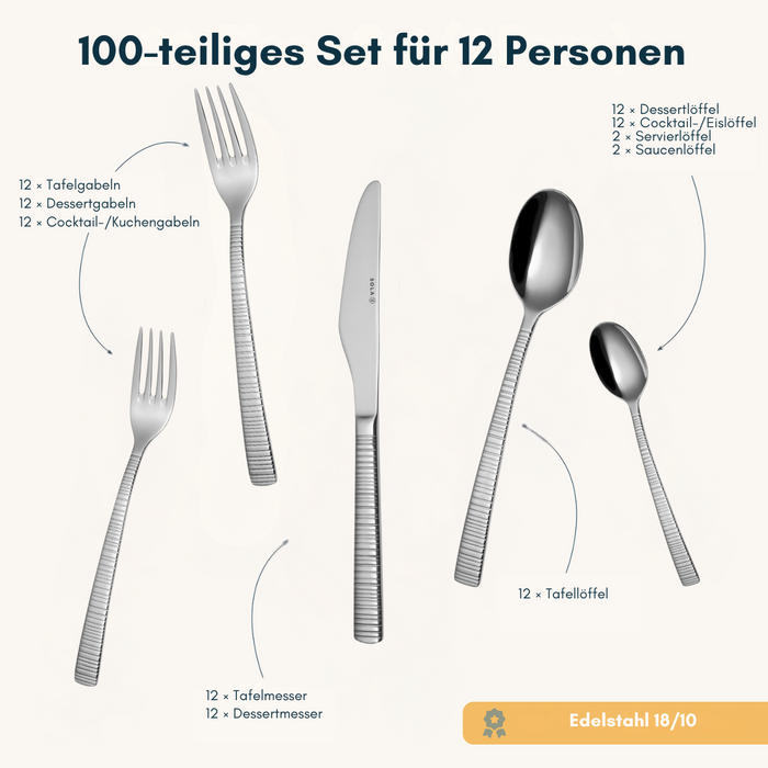 Sola Bestekset Bali 100 delig