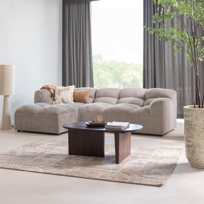 WOOOD Seam Salontafel - Mango Hout - Walnoot - 40x110x60