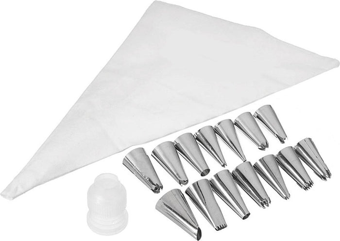 Krumble Slagroom spuitzak met 14 verschillende spuitmondjes