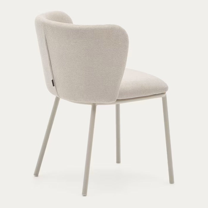 Kave Home Ciselia Eetkamerstoel - Beige / Metaal
