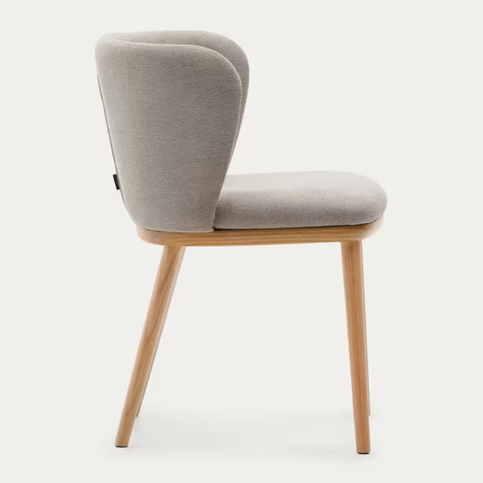 Kave Home Ciselia Eetkamerstoel - Bruin / Essenhout