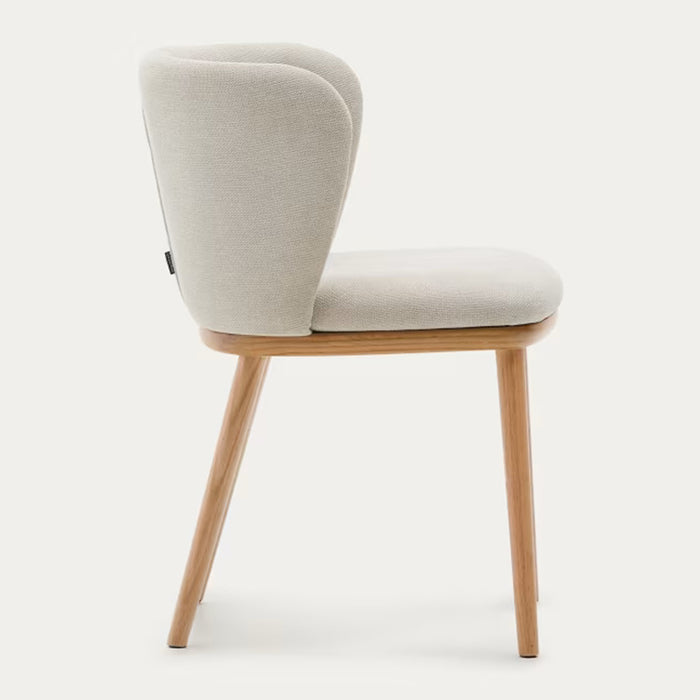 Kave Home Ciselia Eetkamerstoel - Beige / Essenhout