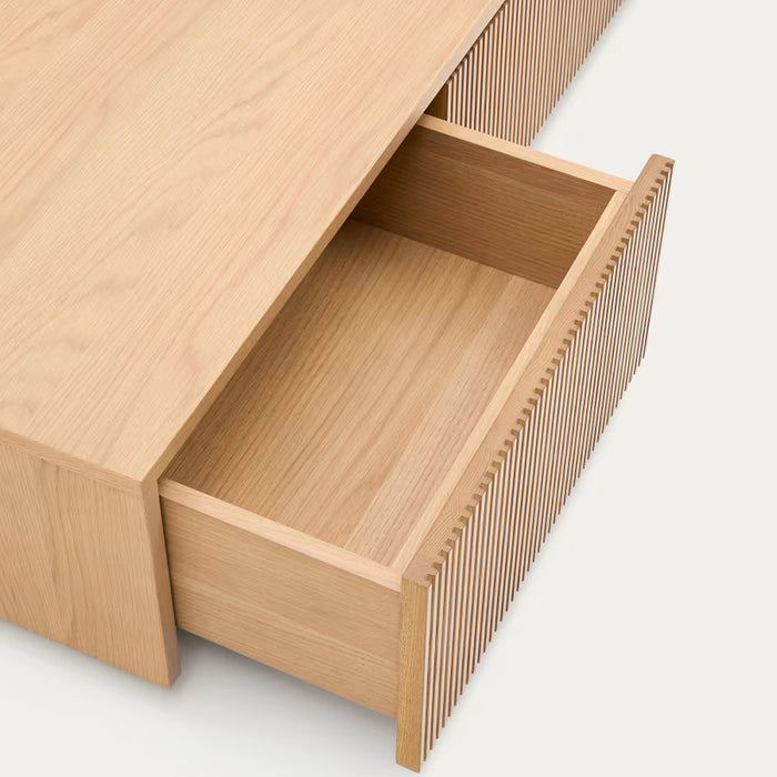 Kave Home Helvine Tv-meubel H 30 cm - Eiken