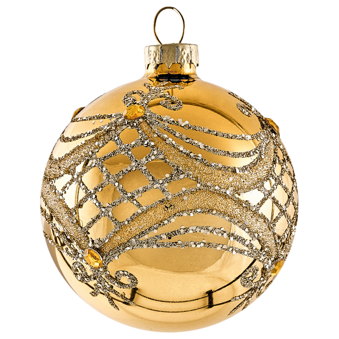 Beliani - ICEDROP - Set van 35 kerstballen - Blauw|Goud - Glas