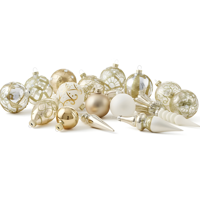 Beliani - FLICKER - Set van 70 kerstballen - Goud - Glas