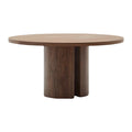 Kave Home Nealy Eettafel Ø 150 cm - Walnoot