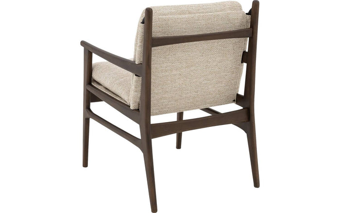 Goossens  Eetkamerstoel Alison -  Textiel met armleuning