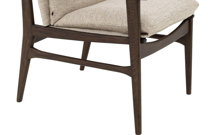 Goossens  Eetkamerstoel Alison -  Textiel met armleuning