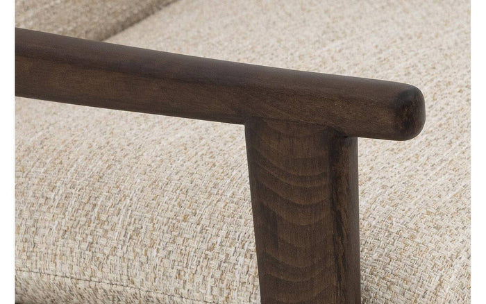 Goossens  Eetkamerstoel Alison -  Textiel met armleuning