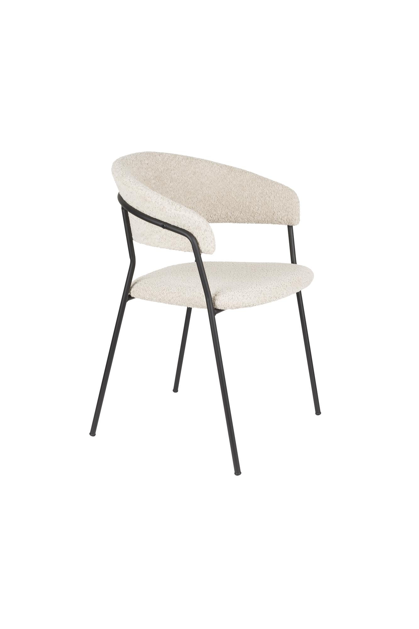 Giga Meubel - Eetkamerstoel Beige|Zwart - Zeri - Set van 2