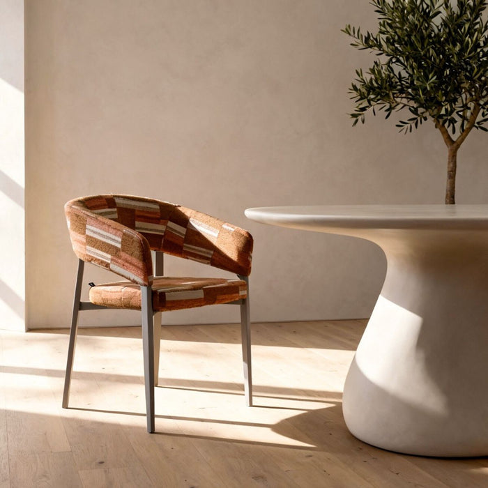 DÉJA Living - Eetkamerstoel Terracotta|Greige - Malmö - Set van 2