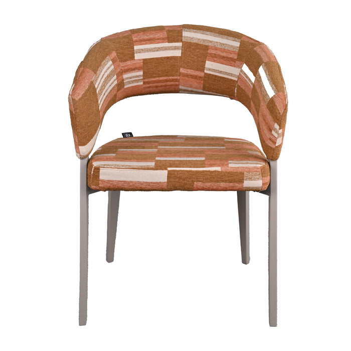 DÉJA Living - Eetkamerstoel Terracotta|Greige - Malmö - Set van 2