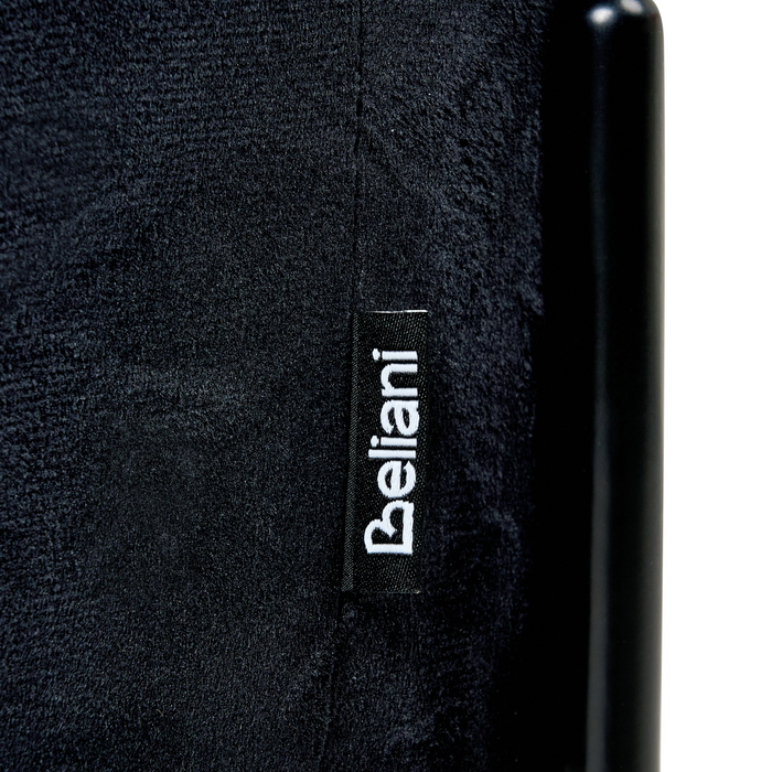 Beliani - WENONA - Opbergpoef - Zwart - Fluweel