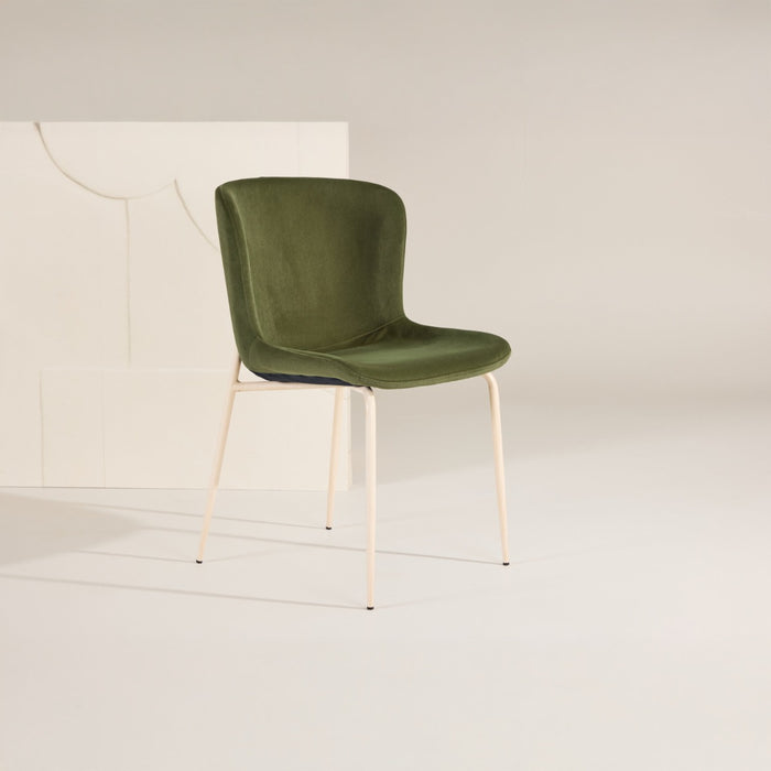 Fjôrd - Eetkamerstoel Groen Velvet - Modesto - Set van 2