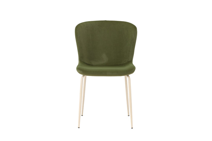 Fjôrd - Eetkamerstoel Groen Velvet - Modesto - Set van 2