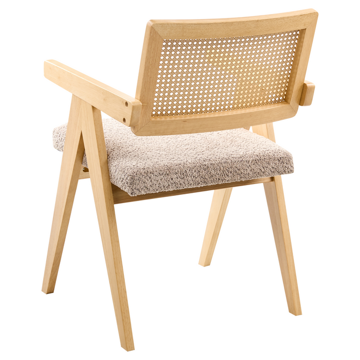 Beliani-AVA-Eetkamerstoelen set van 2-Lichtbruin|Taupe-Rubberhout