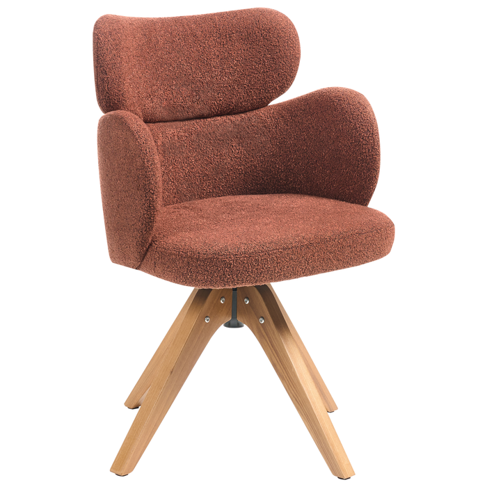 Beliani - MARCY - Eetkamerstoel - Oranje - Bouclé