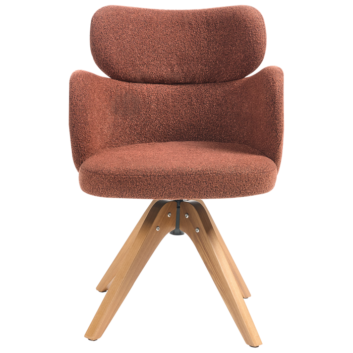 Beliani - MARCY - Eetkamerstoel - Oranje - Bouclé