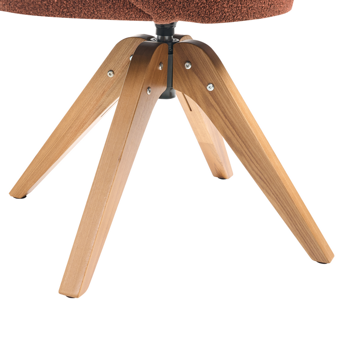 Beliani - MARCY - Eetkamerstoel - Oranje - Bouclé