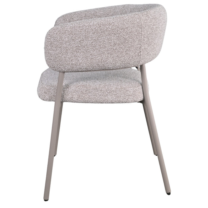 DÉJA Living - Eetkamerstoel Taupe Stof - Malilla - Set van 2