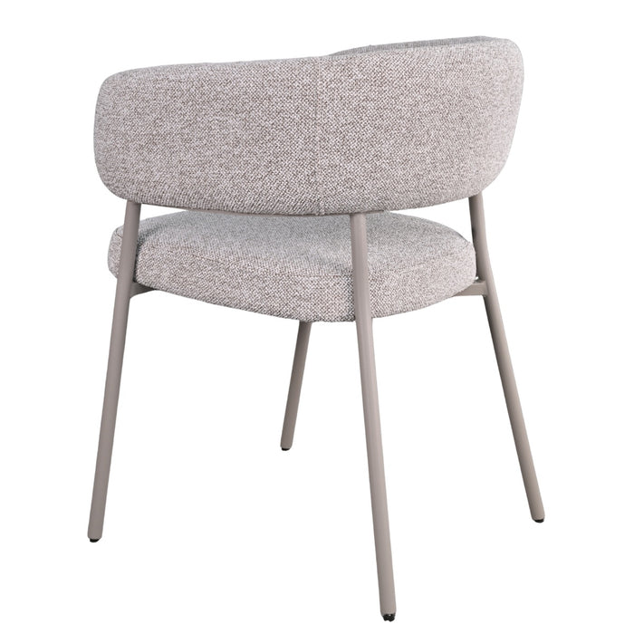 DÉJA Living - Eetkamerstoel Taupe Stof - Malilla - Set van 2