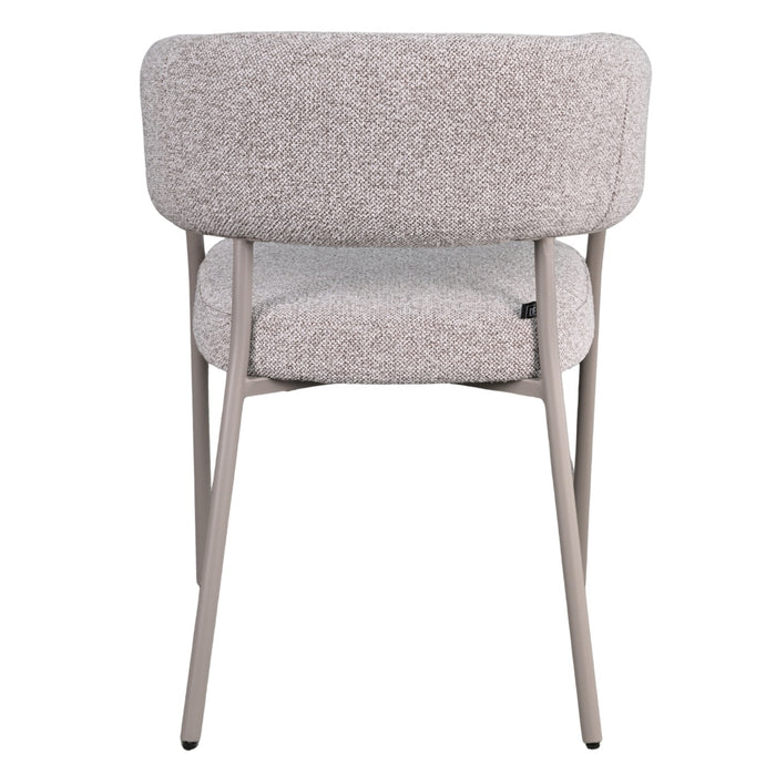DÉJA Living - Eetkamerstoel Taupe Stof - Malilla - Set van 2