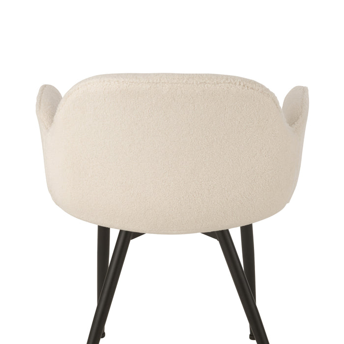 J-Line stoel - stof|metaal - wit