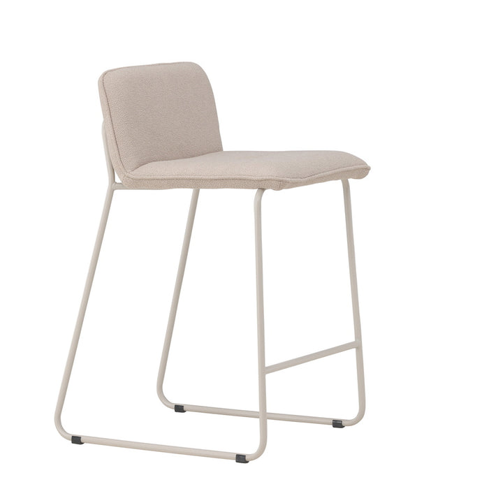 Fjôrd - Barstoel Beige Bouclé - Bisbee - Set van 2