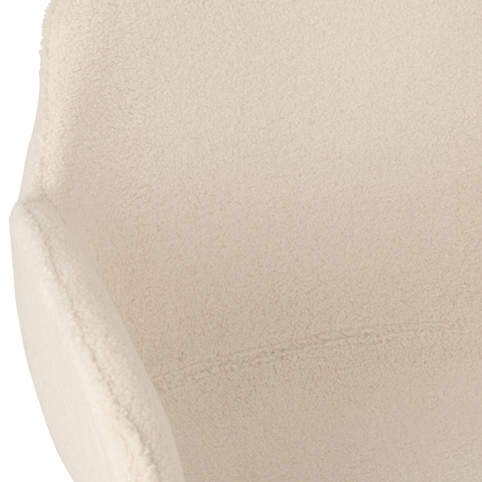 J-Line stoel - stof|metaal - wit