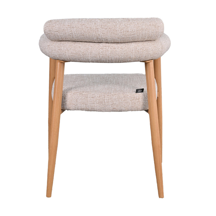 DÉJA Living - Eetkamerstoel Beige|Naturel Stof - Lidingö - Set van 2