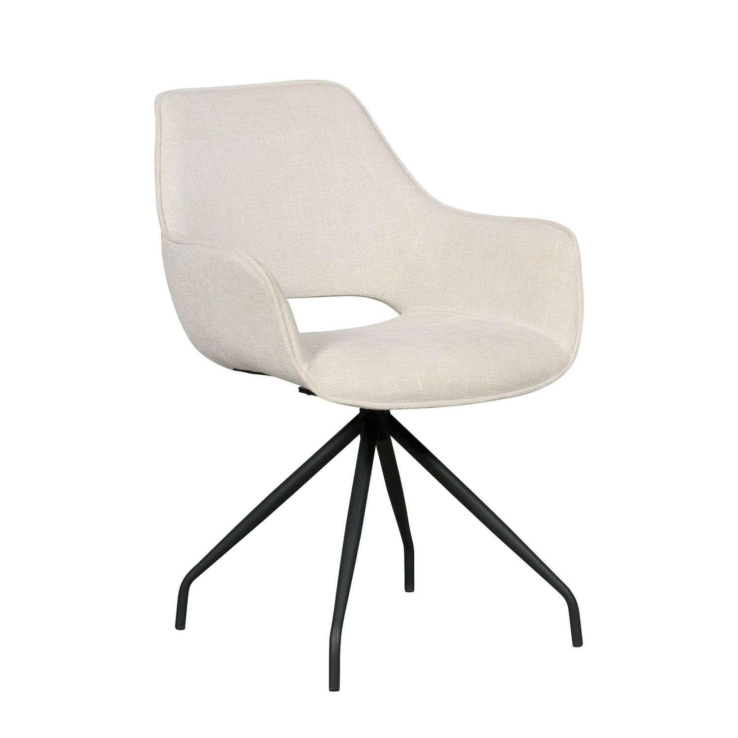 Eetkamerstoel Quito - Wit|Creme -  - 60x84x62cm (BxHxD)